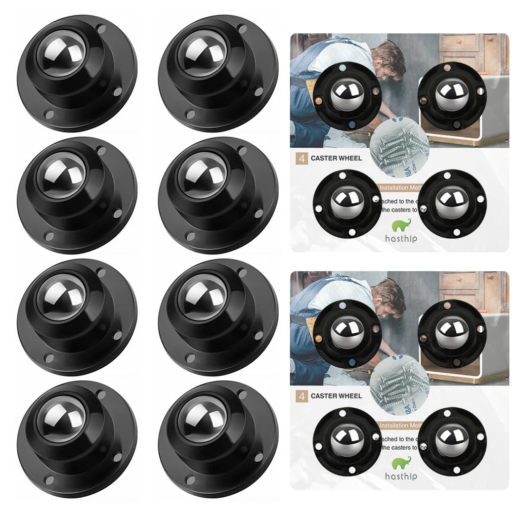 HASTHIP Caster Wheel Set for Furniture with 360 Swivel Design and 400kg Load Capacity