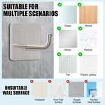 HASTHIP Self Adhesive Wall Hooks for Bathroom and Kitchen with 6.6lbs Capacity | Rust-Proof Stainless Steel Pack of 8