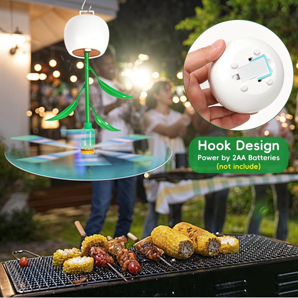HASTHIP Electric Fly Repellent Fan for Dining Table with Twin Soft Blades 10.2 in | Battery Operated