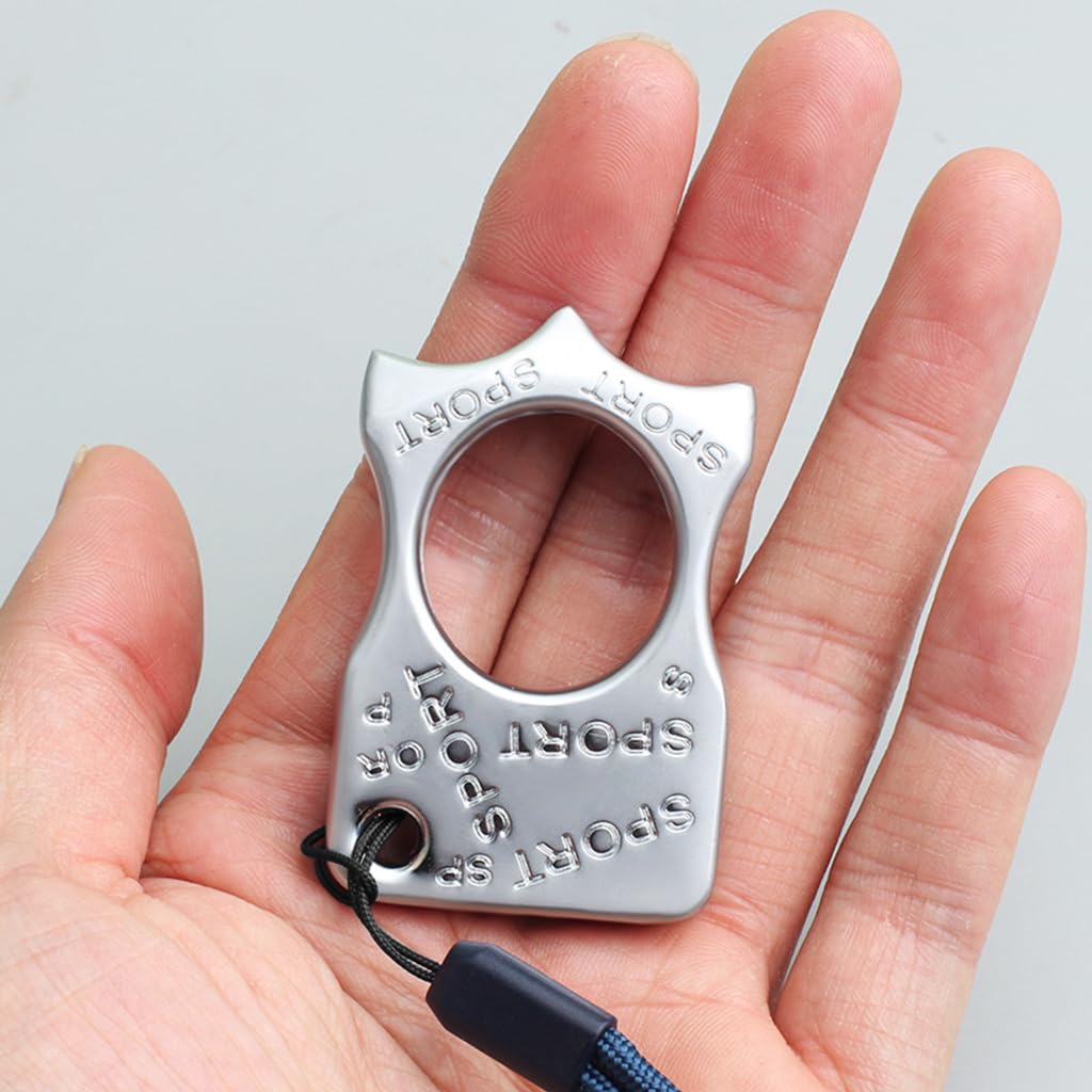 HASTHIP® Keychain with Lanyard Strap, Personalized Silver Zinc Alloy Key Rings, Compact 5.5x3.5CM Holder for Key Organization, Unique Gifts for Men & Loved Ones