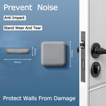 HASTHIP Door Stoppers for Wall Protection featuring 4.5×4.5cm Silicone Cushion Pads | Grey Set of 4
