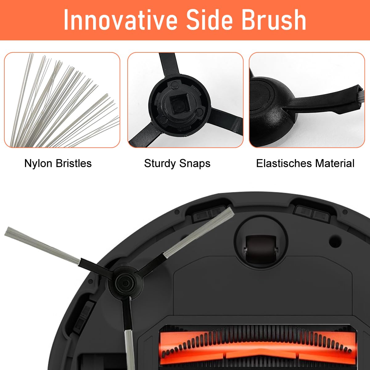 HASTHIP® Sweeping Robot Accessories Set Compatible for Robot Vacuum S10, Replacement Spare Parts Accessories, Main Side Brush Filter Mop Cloth.