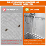 HASTHIP Bathroom Angle Valve Adapter for Wall-Mounted Shower Hose featuring Stainless Steel Design | Converts Flush-Mounted to Exposed System