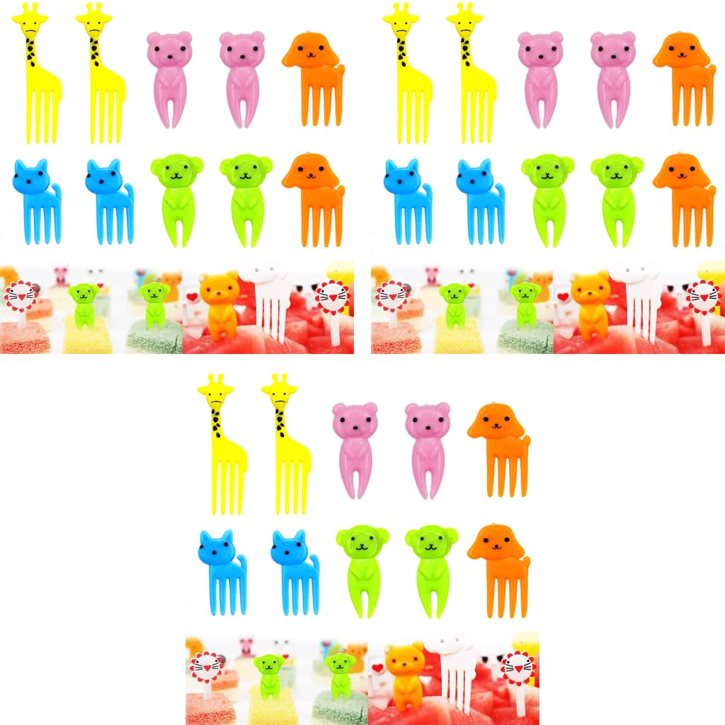 HASTHIP Dessert Fruit Forks for Kids 30 pcs with Safe Rounded Tips | Food Grade Plastic