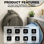 HASTHIP Washbasin Hooks for Wall with Stackable Holding System 2PCS Stainless Steel | Self Adhesive Bathroom and Kitchen Storage