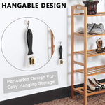 HASTHIP 3 in 1 Suede Shoe Cleaner Brush for Boots with Brass and Nylon Bristles | Hangable Design