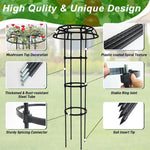 HASTHIP Upright Trellis for Climbing Plants with Hollow Roof Design and 135 cm Height | Steel Frame Adjustable Support for Indoor and Outdoor Gardening