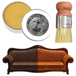 HASTHIP Leather Polish Paste 60g for Furniture and Car Interiors with Brush | Dual-Action Cleaning and Conditioning
