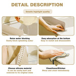 HASTHIP Sink Splash Guard for Kitchen and Bathroom featuring 19.6 in L Shape Silicone with Suction Cups