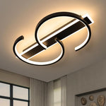 HASTHIP® LED Ceiling Light Dimmable Ceiling Light Black Living Room Lamp 55 W with Remote Control
