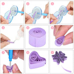 HASTHIP Paper Quilling Kit for DIY Crafts featuring 30 Color Strips and Tool Set | Multicolor