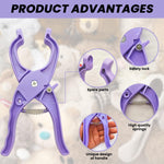 HASTHIP Safety Eyes Installation Tool for Crochet with 8.47 in Ergonomic Pliers | Purple