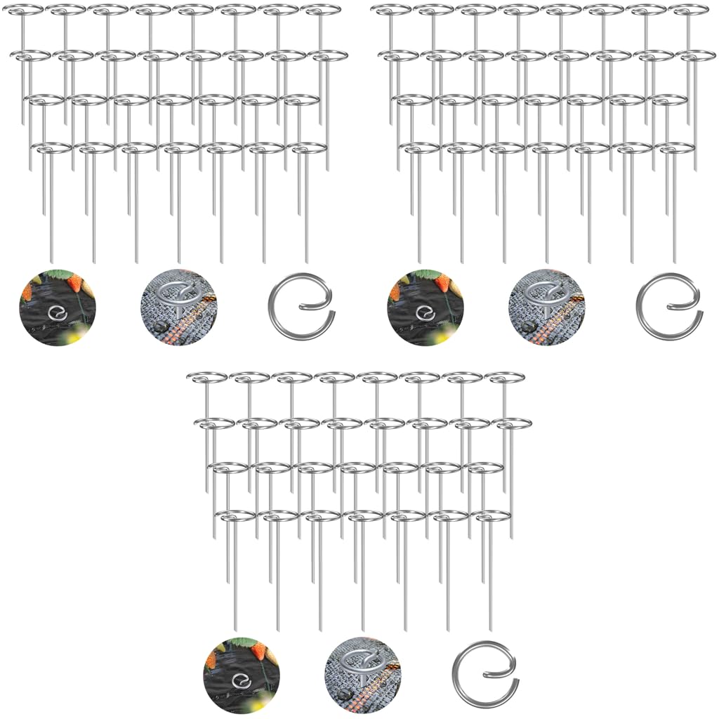 HASTHIP Garden Landscape Staples for Securing Fabric with 90PCS Heavy Duty Steel Pegs