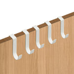 HASTHIP over the door hooks for home and office use with sturdy metal design | set of 5 white multipurpose hanging hooks