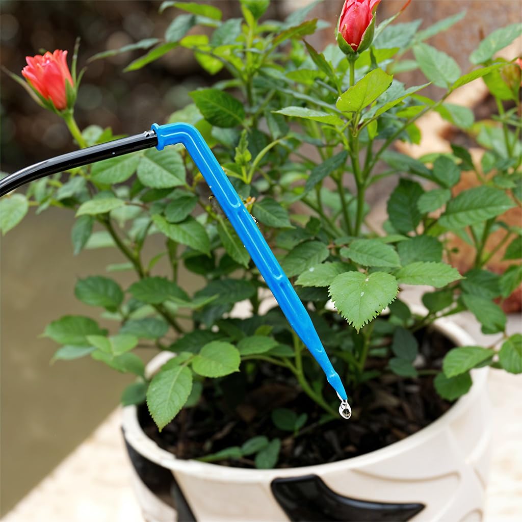 HASTHIP Garden Drip Irrigation Kits for Flower Beds and Lawns featuring 4 Way Nozzle 10 pcs