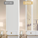 HASTHIP Wall Trim Strip for DIY Decoration with 16.4ft Self Adhesive 201 Stainless Steel Golden Mirror Finish