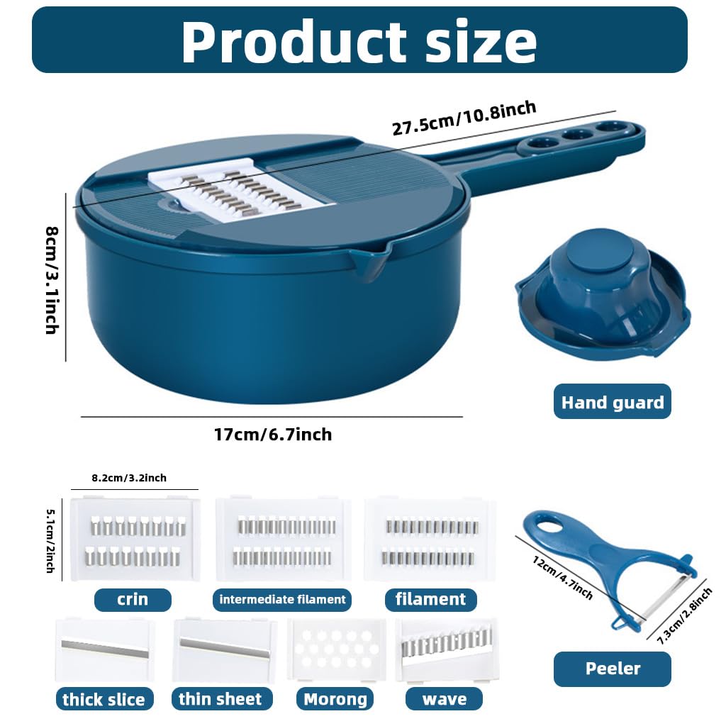 HASTHIP Vegetable Chopper 9 in 1 Multifunctional Cutter with Dicer and Storage Container | Ideal for Salad, Onion and Potato Prep