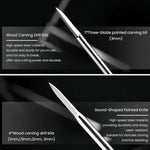 HASTHIP® Juego de 6 Brocas de Tallado Detallado para Herramienta Rotativa Dremel,Brocas Grabado Acero Inoxidable,Escultura para Madera Metal y DIY Artesanía