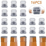 HASTHIP Chair Leg Floor Protectors 16 pcs for 1–1.5 in Legs with Felt Pad Non Slip Silicone | Floor and Noise Protection for Dining and Office Chairs