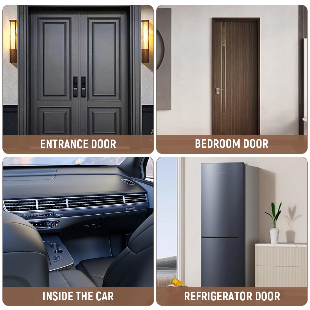 HASTHIP Wooden Door Chime for Home and Shopkeepers with Beech Base Brass Bell 5x7.5cm 2PCS