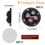HASTHIP Wheels for Furniture Moving with 360° Swivel Design and 30 kg Load | 8 Pcs Set