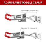 HASTHIP® 6 Pcs Heavy Duty Toggle Latch Clamp, Adjustable Toggle Clamp Latch With Lock Hole, 330lbs Holding Capacity Pull Latch for Tool Box Case, Cabinet