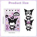 HASTHIP Kawaii Stickers Set 24 Pcs for DIY Sanrio Face Art with Waterproof PVC | Multicolor 10 cm