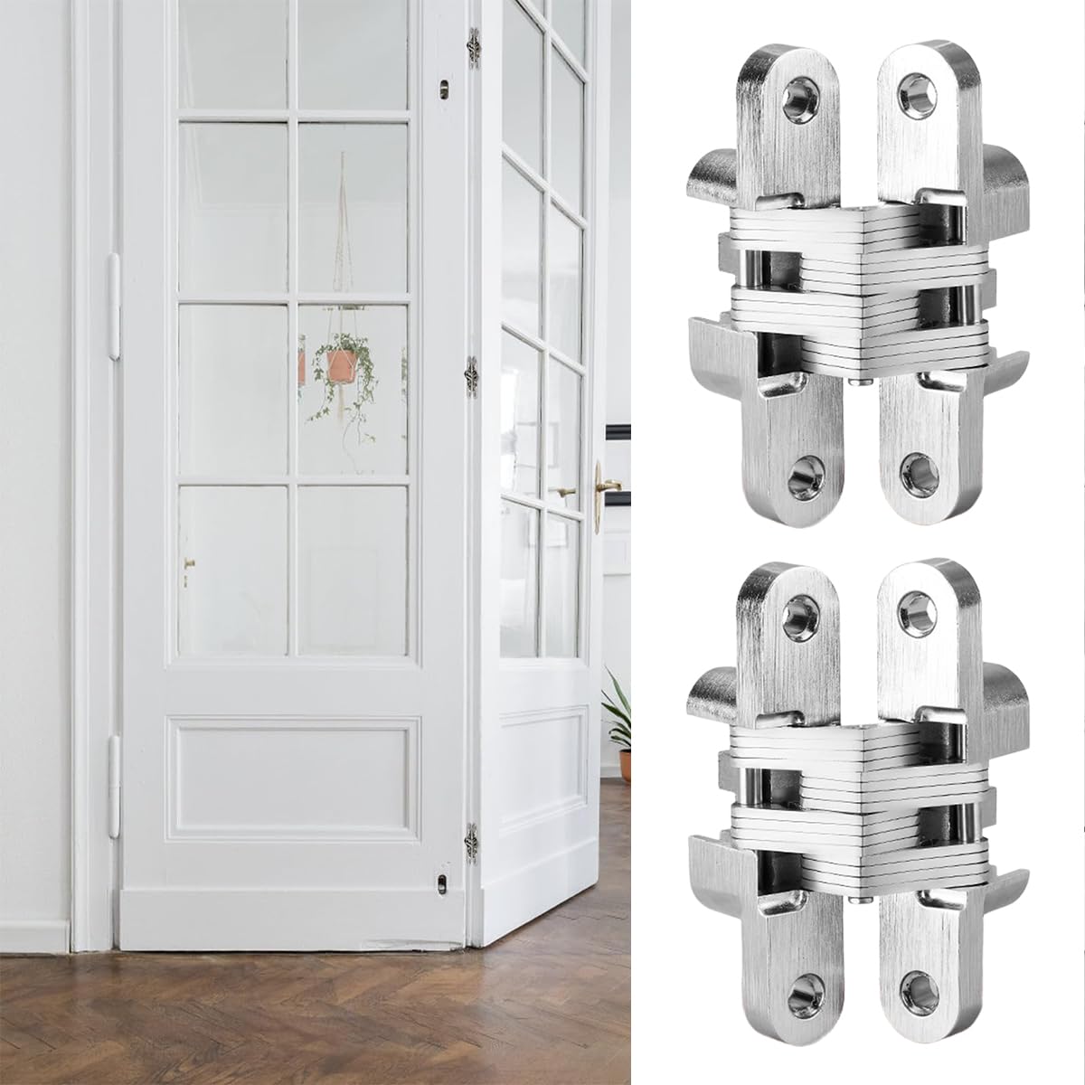 HASTHIP® 2Pcs Hidden Door Hinges for 25mm Thickness Door