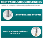 HASTHIP 3 in 1 Faucet Tap for Shower and Washing Machine with Independent Valve Control | Stainless Steel 1/2 Inch Universal Design