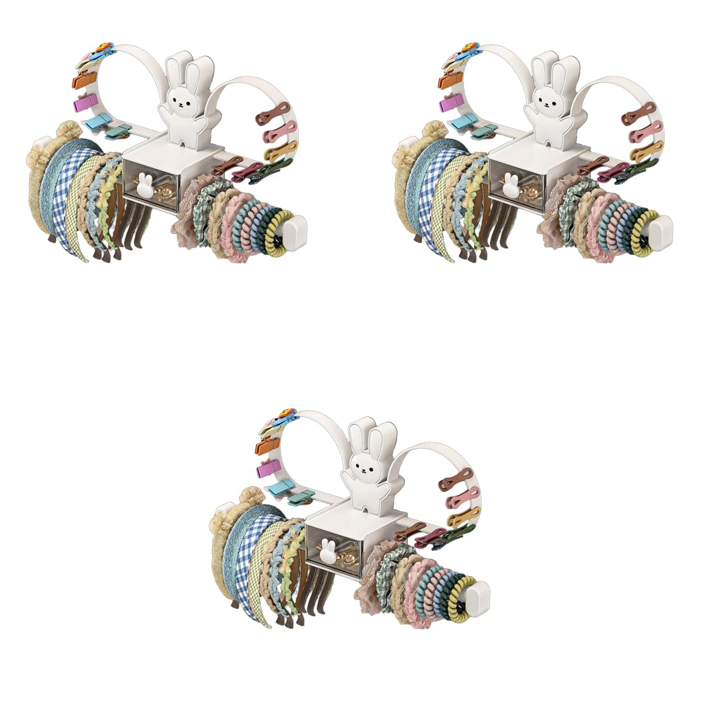 HASTHIP Headband Holder Stand for Girls Hair Accessories featuring Scrunchie Organizer 3PCS