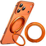 HASTHIP® Soporte Anillo para Móvil (Naranja) - Rotación 360° Soporte de Dedo y Agarre Metálico Compatible con iPhone 17/16/15/14/13/12 Pro MAX y Smartphones