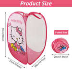 HASTHIP Pop Up Laundry Hamper for Clothes with Mesh Design and Side Pocket | Foldable Storage