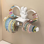 HASTHIP Headband Holder Organizer for Girls with Double Layer Design and Drawer | Cute Bunny Décor