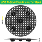 HASTHIP Mesh Plant Stand for Home and Garden featuring Anti‑Skid Feet and 11.8 in Round Design | Enhances Drainage and Airflow