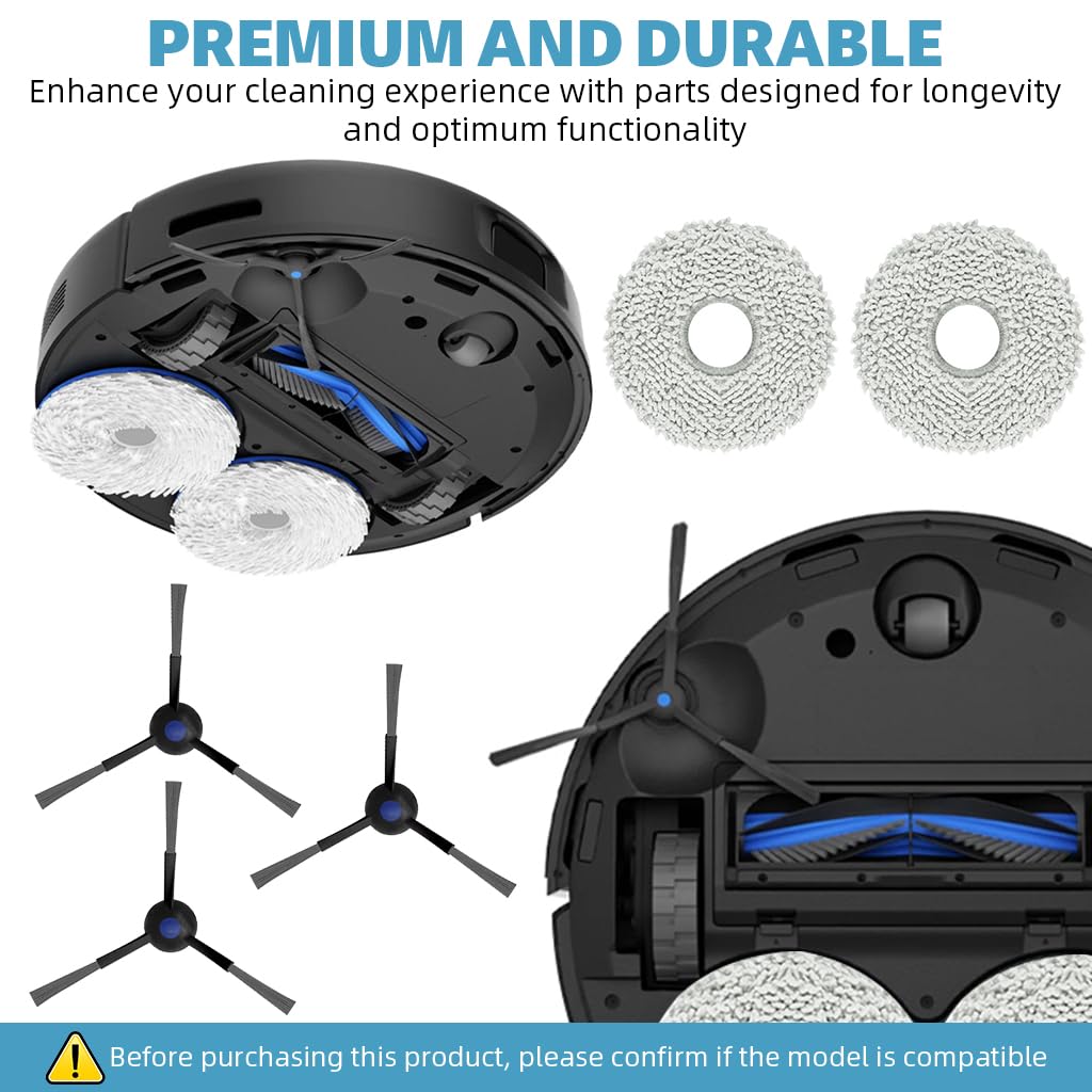 HASTHIP Replacement Parts for Ecovacs N30 Pro Omni with 10Pcs Kit including Brush and Filter Set
