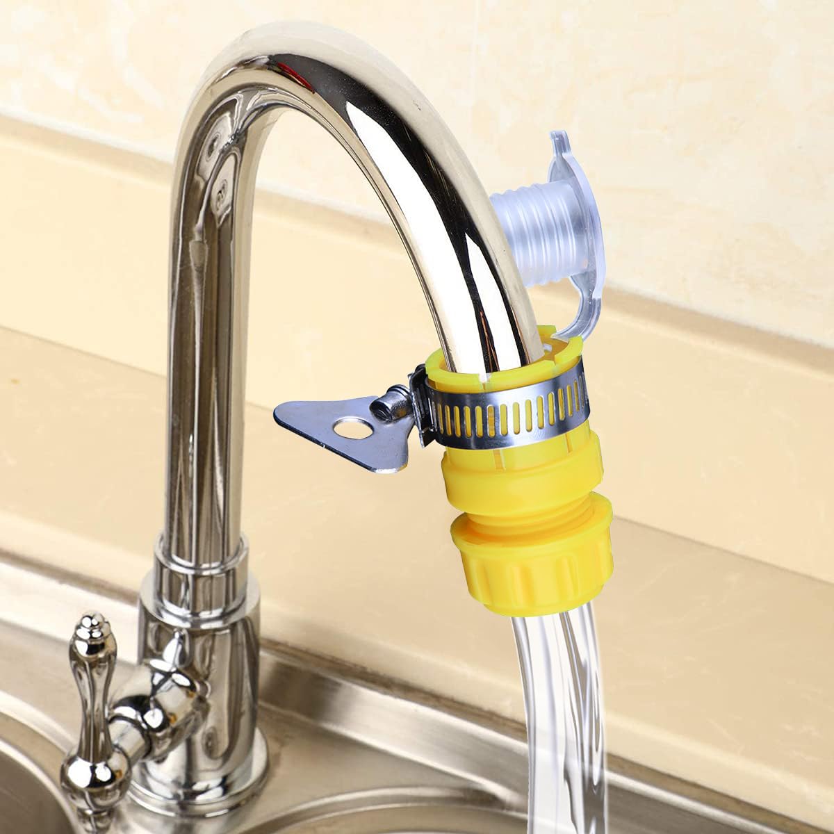 HASTHIP Hose Adapter for Faucet 2pcs for 1/2-inch and 3/8-inch fittings featuring leak-proof seal | Ideal for Garden and Household Use