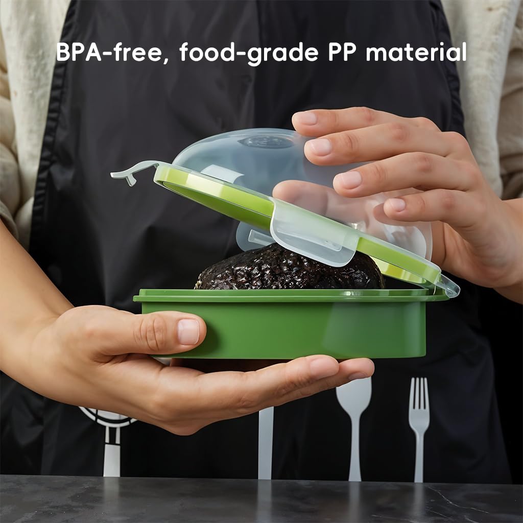 HASTHIP Avocado Saver for Fridge and Travel with Airtight Clear Snap Lid | BPA-Free Storage Box