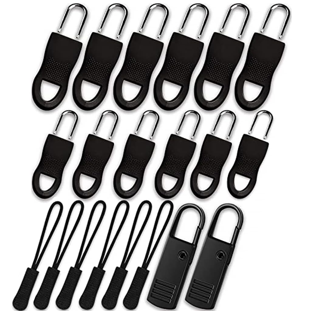 HASTHIP Zipper Pull Replacement Kit for Bags and Jackets with 20pcs Set | Tool Free Clip Design