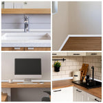 HASTHIP Flexible Quarter Round Molding for Bathroom and Kitchen | 2m PVC Self Adhesive White Trim