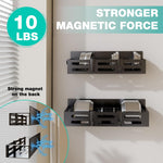 HASTHIP Spice Rack for Refrigerator featuring Dual Size Magnetic Racks 10.66 and 11.4 in | Black Storage Shelves for Kitchen and Bathroom