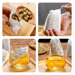 HASTHIP Cotton Tea Filter Bags for Loose Leaf Tea with Drawstring Closure 100pcs 3.54x2.75in