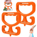 HASTHIP Shopping Bag Handle for Carrying Multiple Bags with Dual Hooks and 100lbs Capacity | Orange