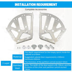 HASTHIP® 2Pcs Stainless Steel Cabinet Door Hinges for Triple Layer Flip-Down/Tilting Cabinet