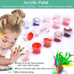 HASTHIP Paint by Number Kit for Adults with 3X Magnifier Card and Acrylic Colors | 3 PCS 16 x 20 in Canvas