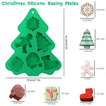 HASTHIP Christmas Silicone Chocolate Molds for DIY Baking and Crafts featuring 6 3D Shapes