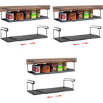 HASTHIP Retractable Under Cabinet Shelf for Kitchen Storage with Slide Hanging Design 38–70cm Metal Rack 3PCS