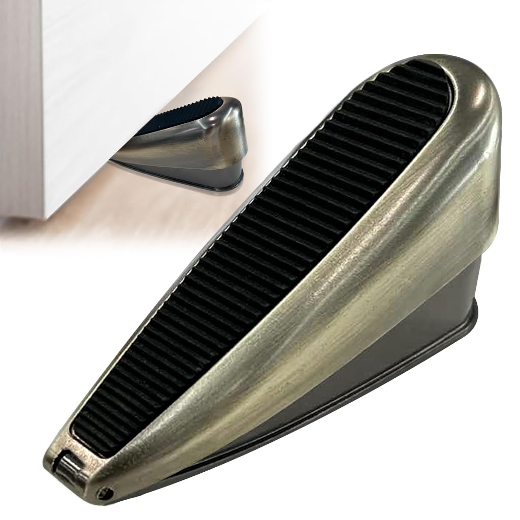 HASTHIP Door Stopper for Home and Office with Spring Loaded Mechanism and 3 in Zinc Alloy Base