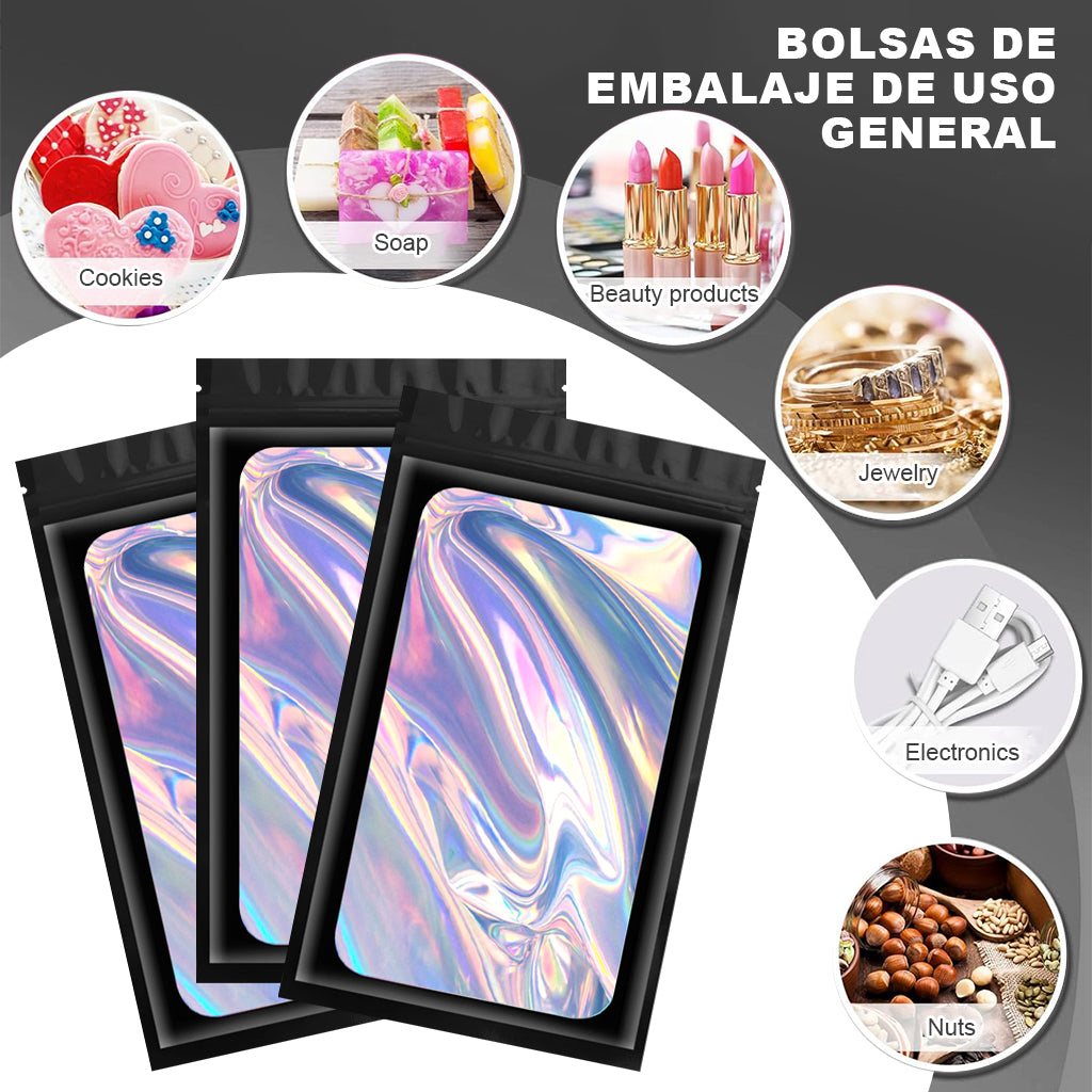 HASTHIP® Smell Proof Bags & Resealable Foil Pouch Mylar Sample Bag Great for Party Favor Food Storage