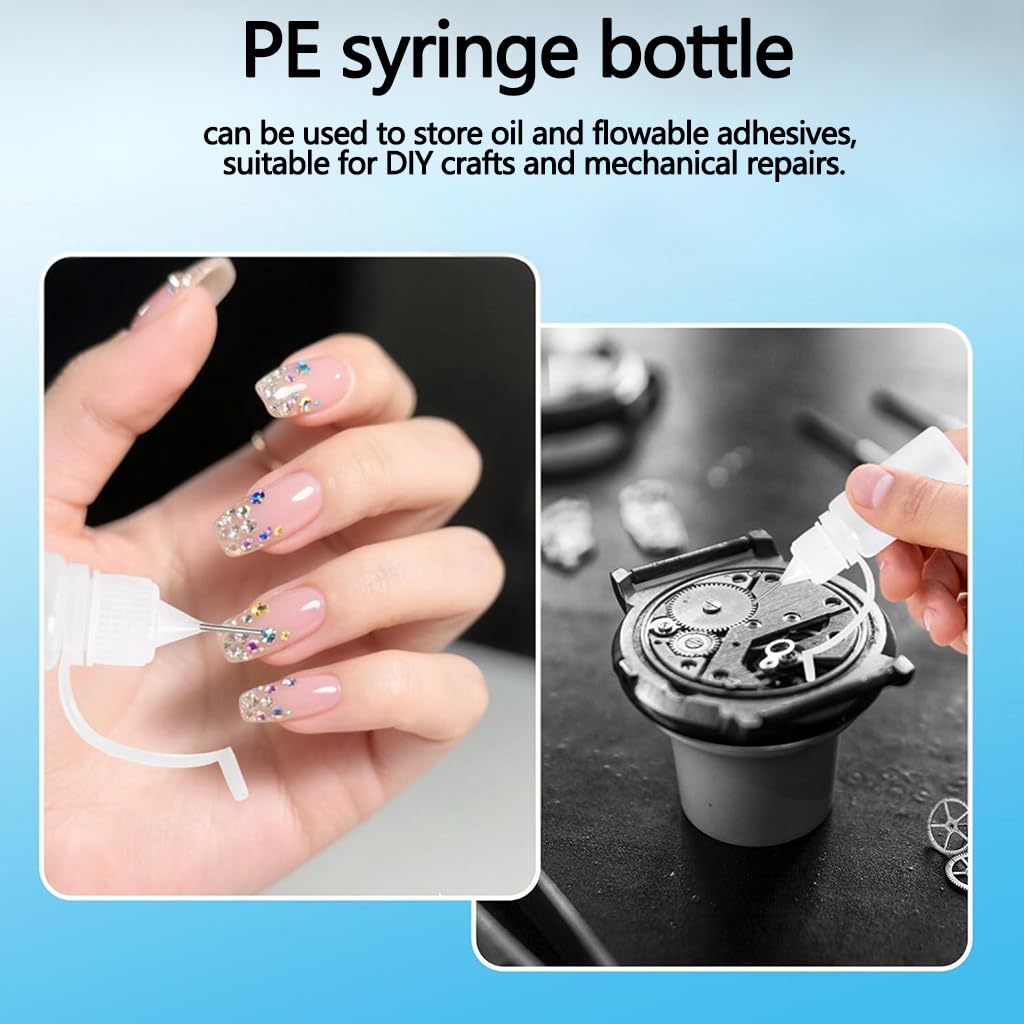 HASTHIP® 10PC Precision Needle Tip Glue Applicator Bottle for DIY Crafts, Quilling, and Detailed Work - Leak-Proof Design with Fine Control for Adhesive, Epoxy, and More
