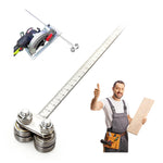 HASTHIP® Guía de Corte Recto para Sierra Circular,Calibrador de Posicionamiento Ajustable Acero Inoxidable,Regla Medición Precisa para Madera y Metal Herramienta Carpintería Profesional